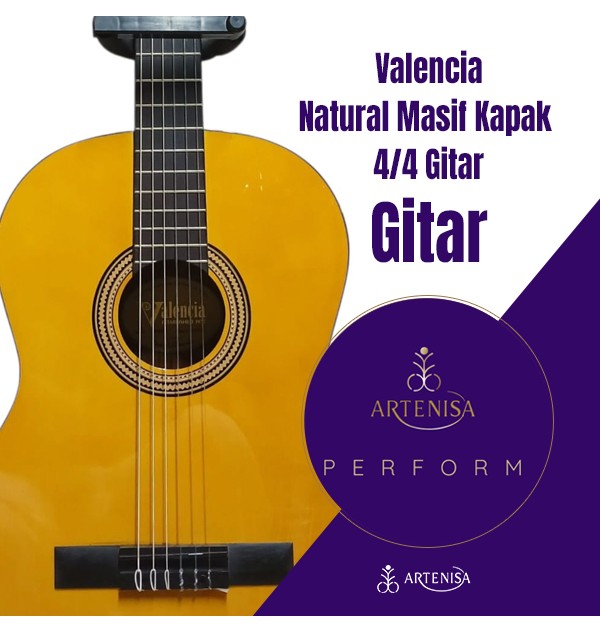 Valencia Natural Masif Kapak 4/4 Klasik Gitar