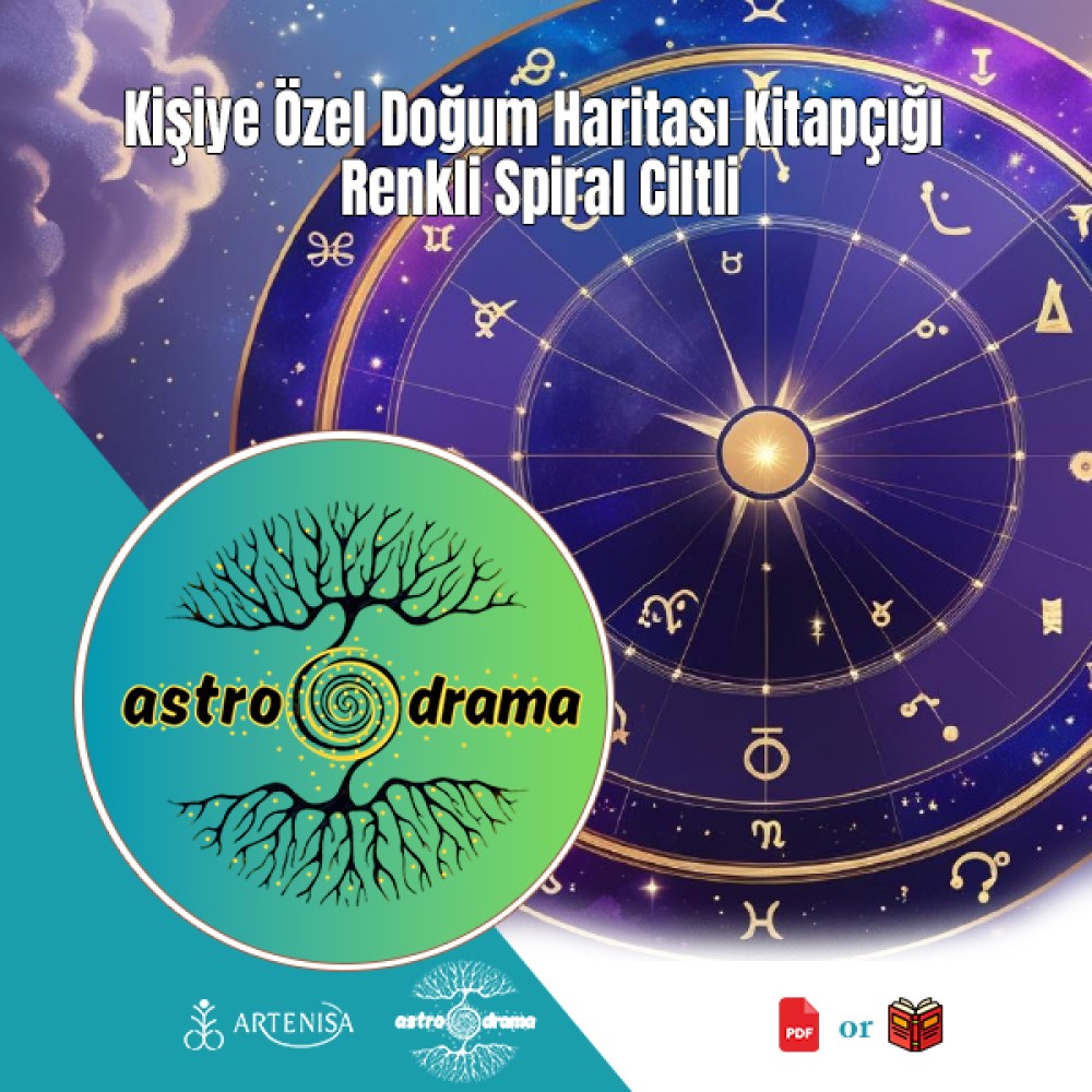 Kişiye Özel Doğum Haritası Kitapçığı – Renkli Spiral Ciltli